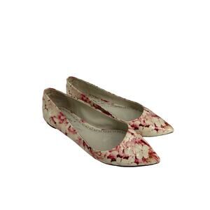 Alice + Olivia Flats Womens 39 Hudson Pink Floral Patent Leather Pointed Toe